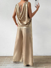 Honey Round Neck Sleeveless Top and Pants Set OutfitFlow